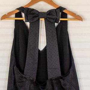 Anthropologie Black Dress with Back Bow Closure